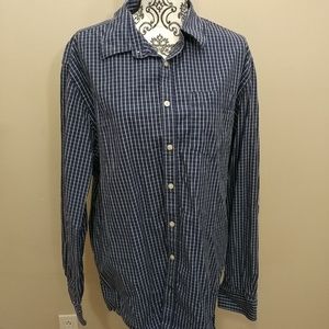 Old Navy Blue Striped Button Down